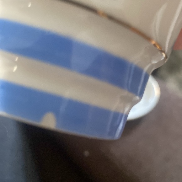 vintage art deco roslyn bone china stella blue stars tea cup & saucer set - Picture 2 of 3